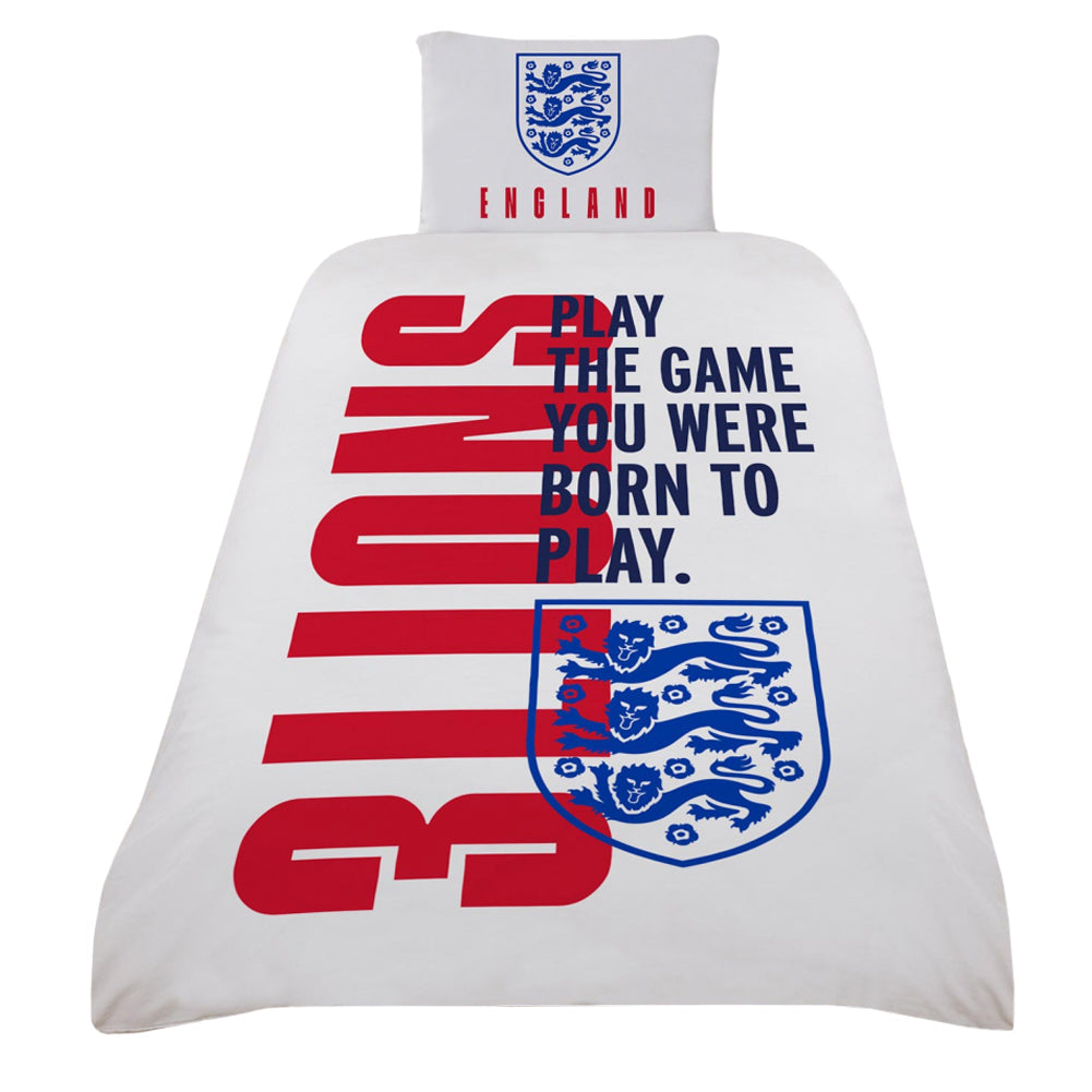 England FA Single Duvet Set - 3 Lions Design - Bedroom at Gift Moments