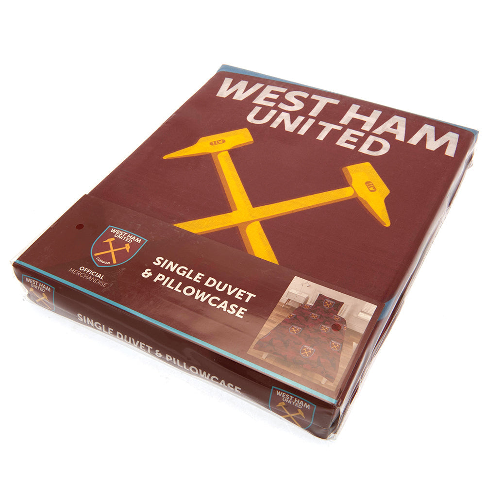 West Ham United FC Single Duvet Set PC - Bedroom at Gift Moments