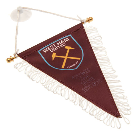 West Ham United FC Triangular Mini Pennant - Flags & Banners at Gift Moments