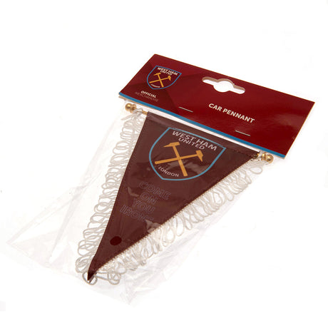 West Ham United FC Triangular Mini Pennant - Flags & Banners at Gift Moments