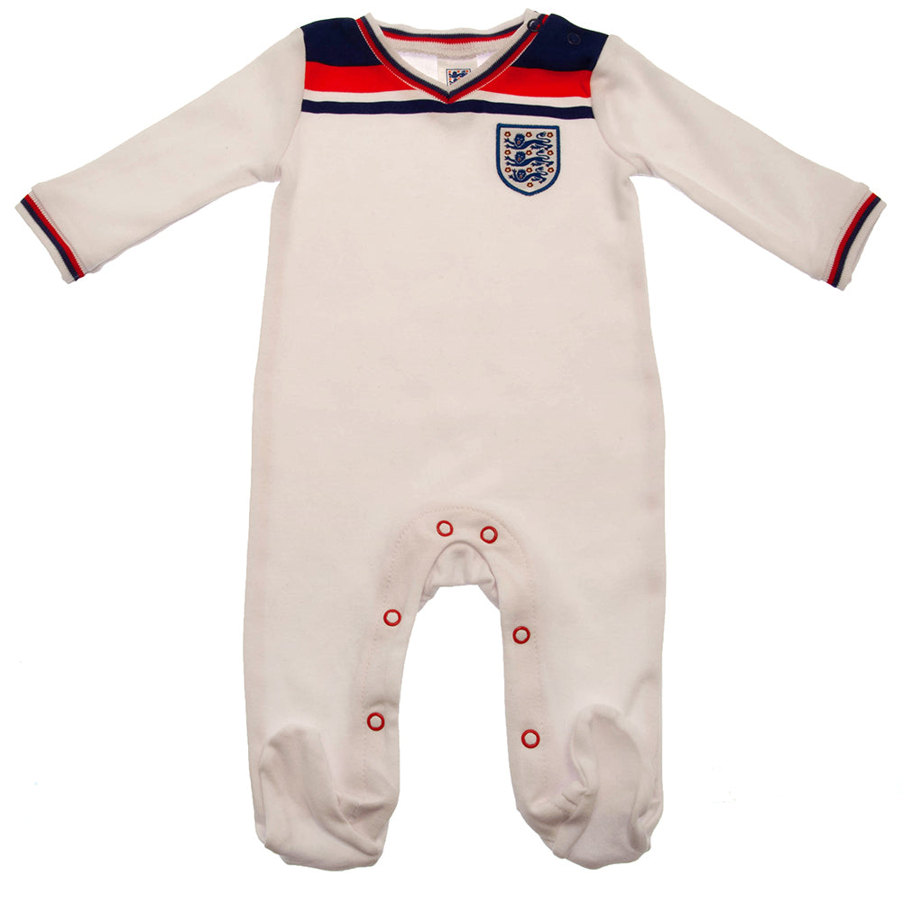 England FA Sleepsuit 82 Retro 12-18 Mths - Baby Clothing at Gift Moments