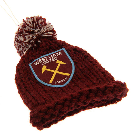 West Ham United FC Hanging Bobble Hat - Car Accessories at Gift Moments