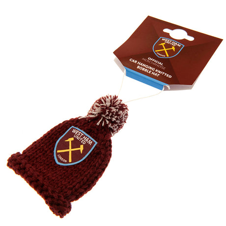 West Ham United FC Hanging Bobble Hat - Car Accessories at Gift Moments