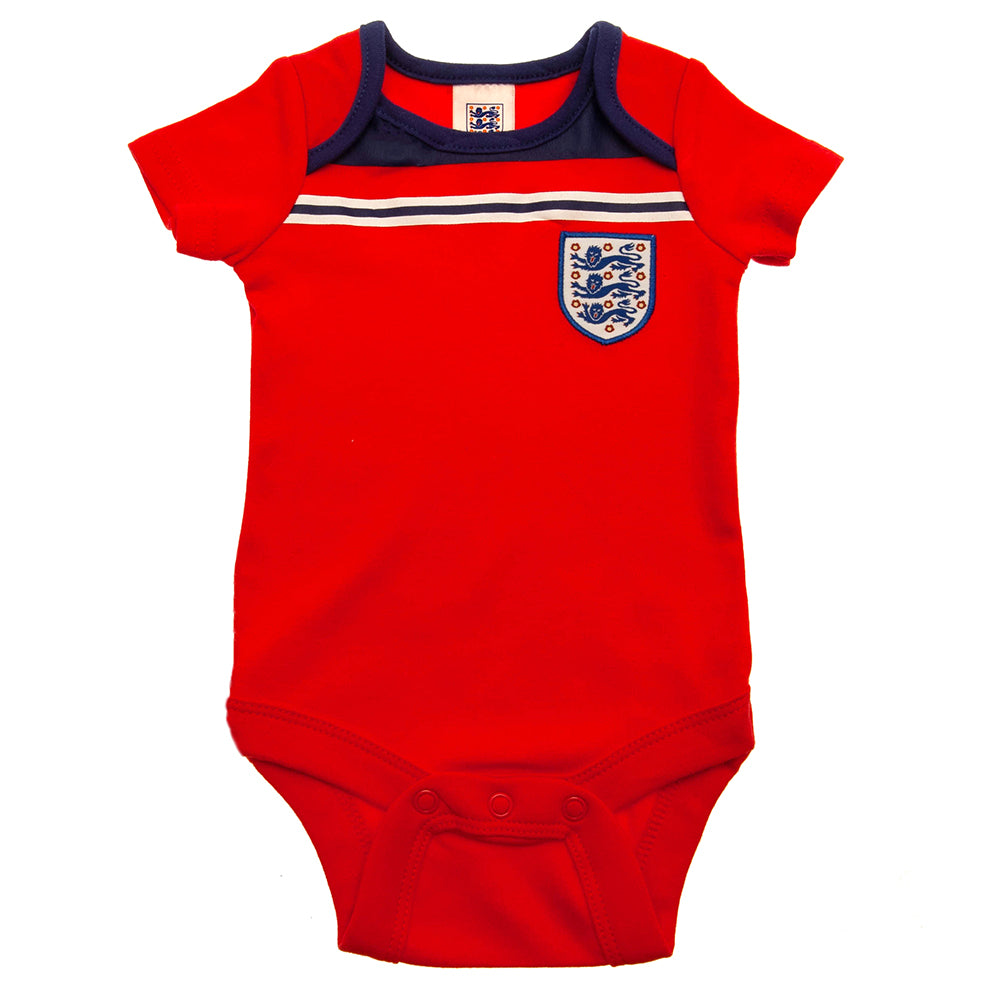 England FA 2 Pack Bodysuit 82 Retro 6-9 Mths - Baby Clothing at Gift Moments