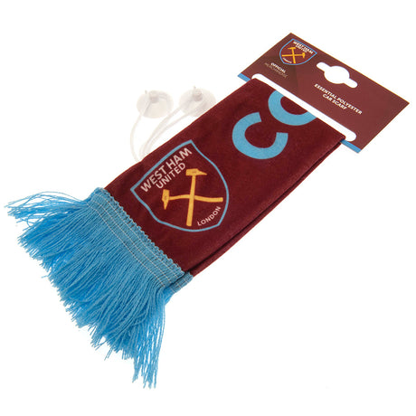 West Ham United FC Mini Car Scarf - Scarves at Gift Moments