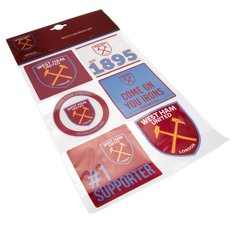 West Ham United FC Car Decal Set - Car Accessories at Gift Moments