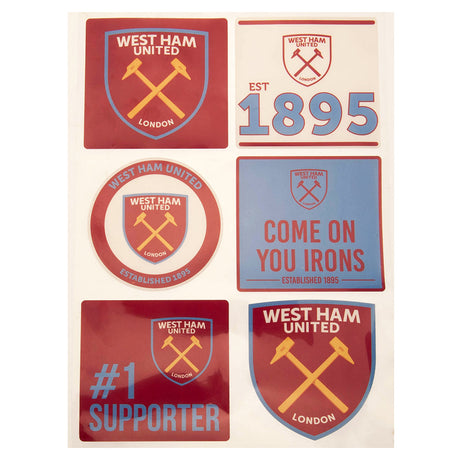 West Ham United FC Car Decal Set - Car Accessories at Gift Moments