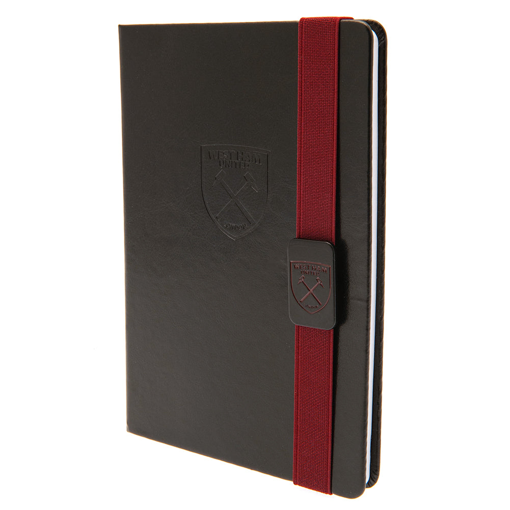 West Ham United FC A5 Notebook - Premium Faux Leather Design - Notebooks at Gift Moments