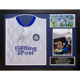 Leeds United FC 1992 Strachan Signed Shirt (Framed) - Signed Memorabilia at Gift Moments