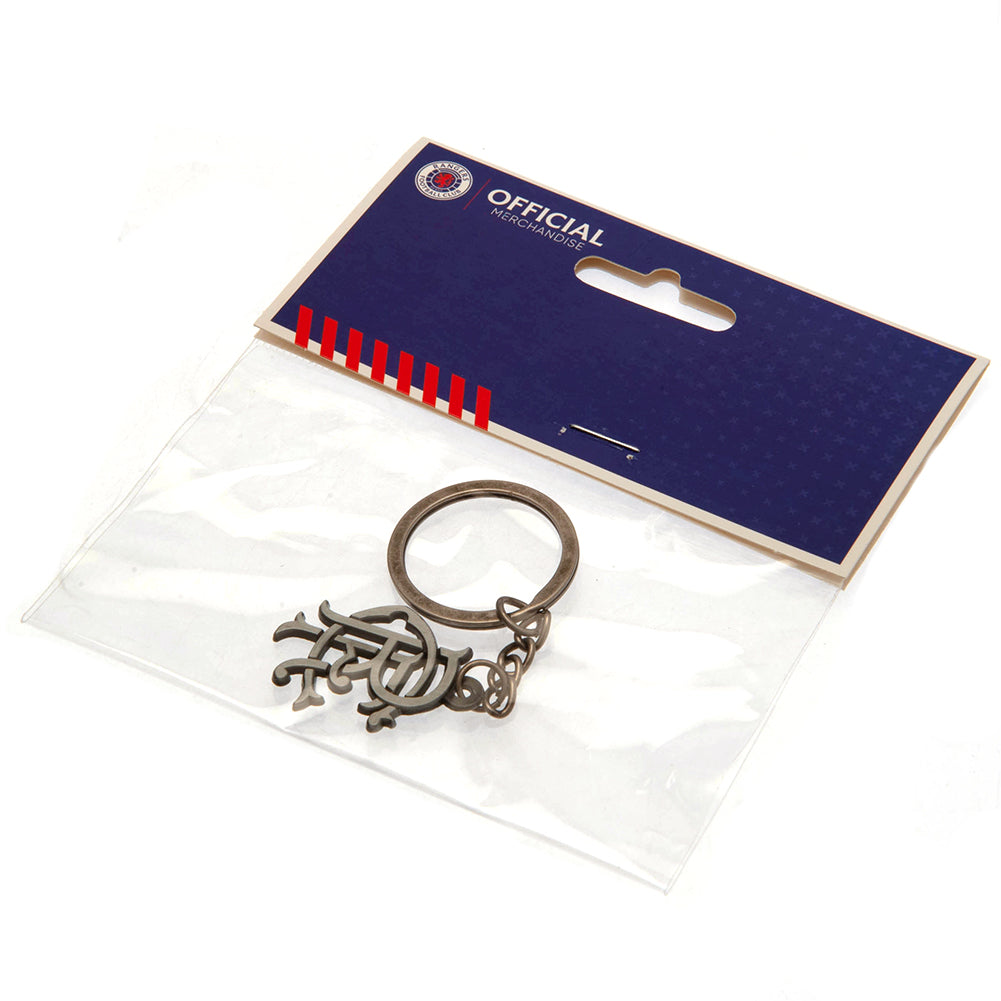 Rangers FC Antique Silver Keyring - Keyrings at Gift Moments