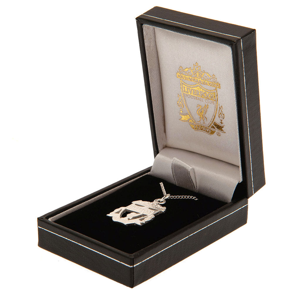 Liverpool FC Sterling Silver Pendant & Chain CR Small - Jewellery at Gift Moments