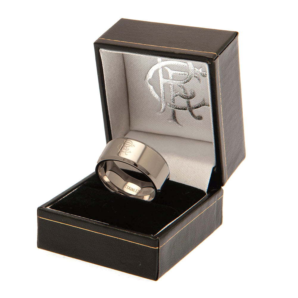 Rangers FC Band Ring Medium - Classic Stainless Steel - Jewellery at Gift Moments