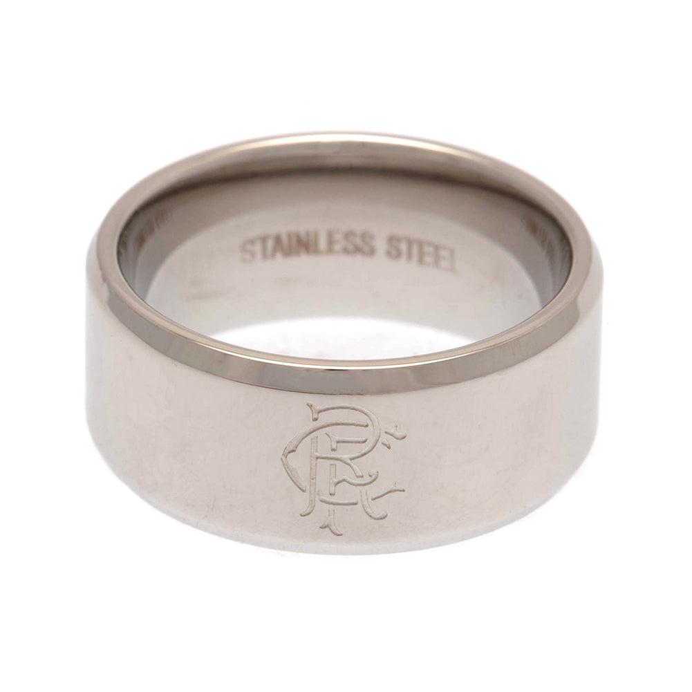 Rangers FC Large Stainless Steel Band Ring - Jewellery at Gift Moments