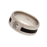 Rangers FC Black Inlay Ring - Large Size - Jewellery at Gift Moments