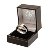 Rangers FC Black Inlay Ring - Large Size - Jewellery at Gift Moments