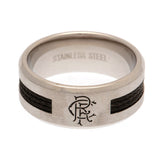 Rangers FC Black Inlay Ring - Large Size - Jewellery at Gift Moments