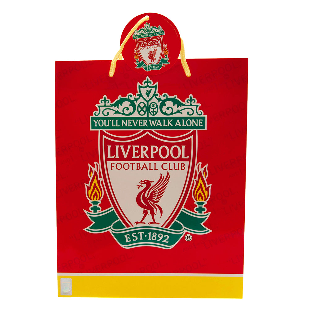 Liverpool FC Crest Colour Gift Bag - Gift Wrap & Bags at Gift Moments