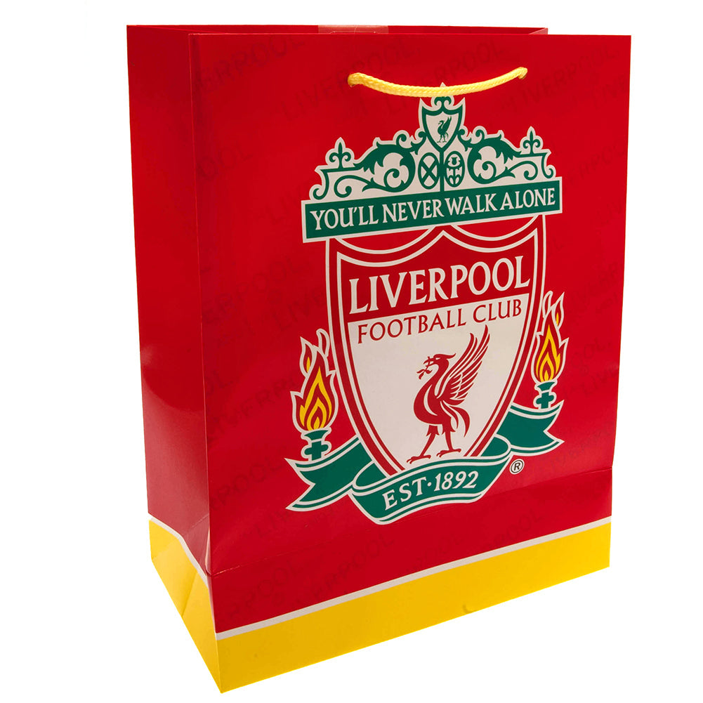 Liverpool FC Crest Colour Gift Bag - Gift Wrap & Bags at Gift Moments