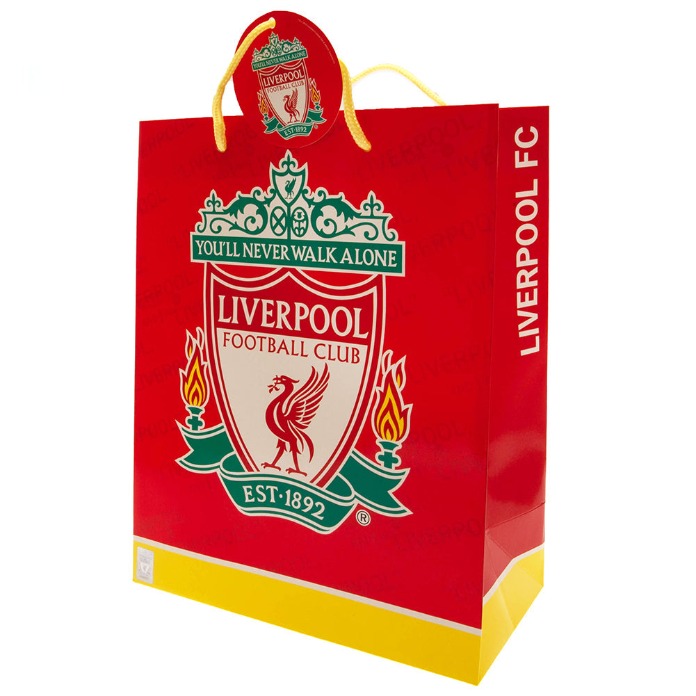 Liverpool FC Crest Colour Gift Bag - Gift Wrap & Bags at Gift Moments