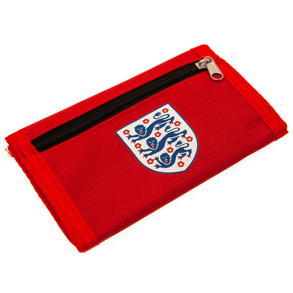 England FA Nylon Wallet - Red with England Lion Crest - Wallets at Gift Moments