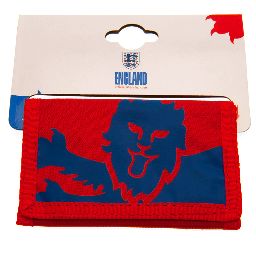 England FA Nylon Wallet - Red with England Lion Crest - Wallets at Gift Moments