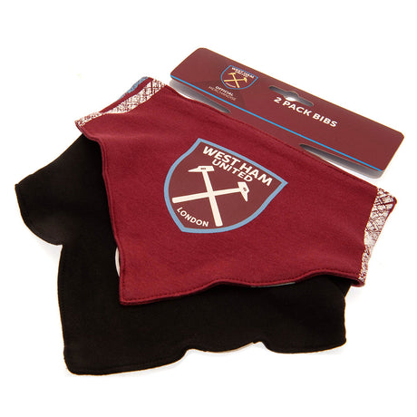 West Ham United FC 2 Pack Bibs ST - Baby Clothing at Gift Moments