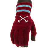 West Ham United FC Touchscreen Knitted Gloves for Youths - Gloves at Gift Moments