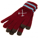 West Ham United FC Touchscreen Knitted Gloves for Youths - Gloves at Gift Moments