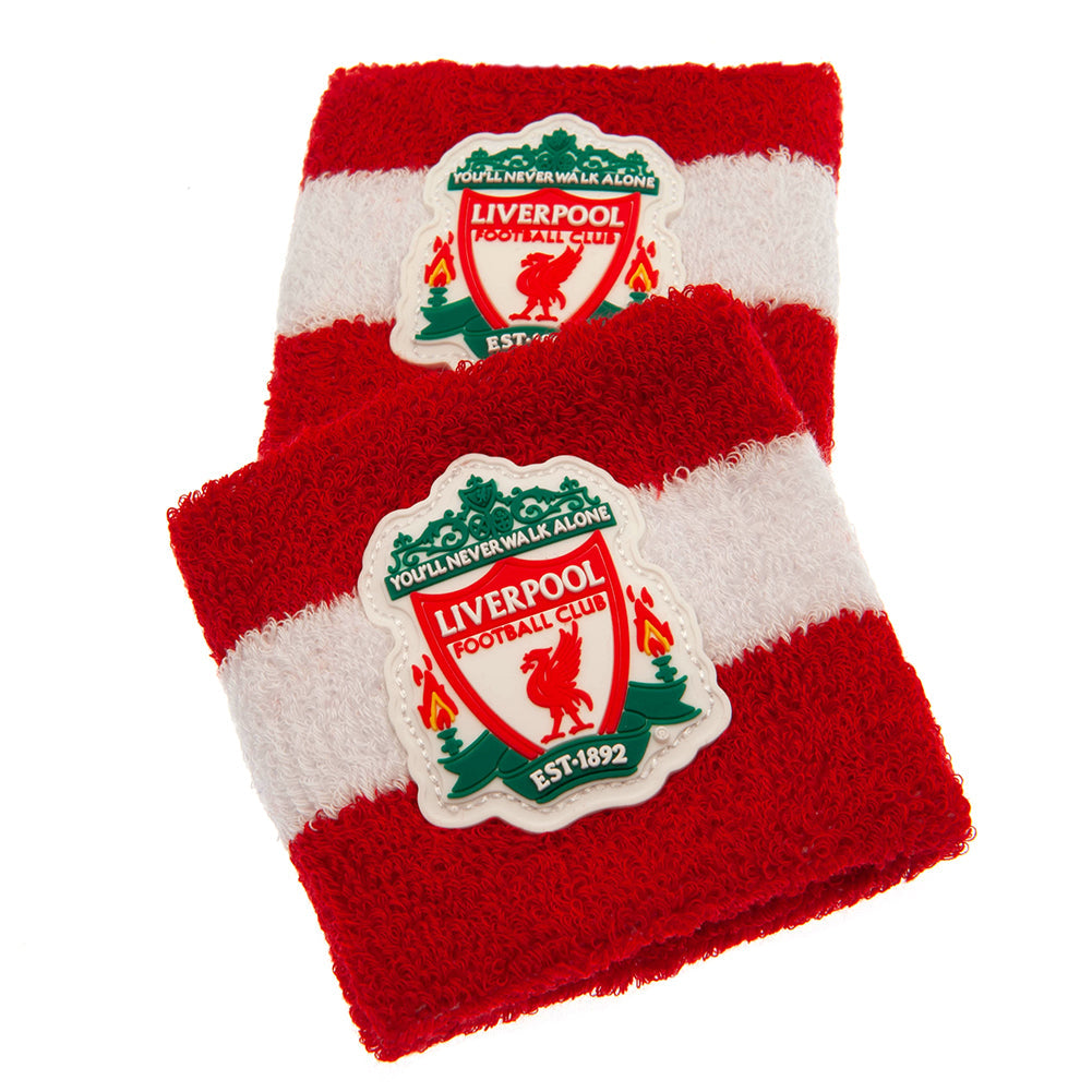 Liverpool FC Wristbands - Pack of 2 Cotton Sweatbands - at Gift Moments