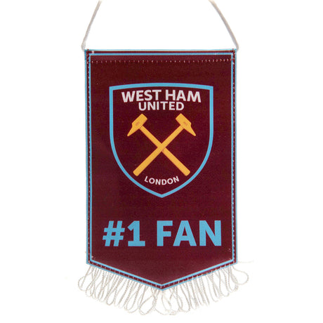 West Ham United FC Mini Pennant - No. 1 Fan - Flags & Banners at Gift Moments