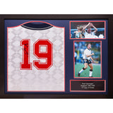 England FA 1990 Gascoigne Signed Shirt (Framed) - Signed Memorabilia at Gift Moments