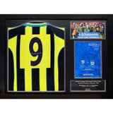 Framed Manchester City FC Dickov Signed Shirt - Signed Memorabilia at Gift Moments