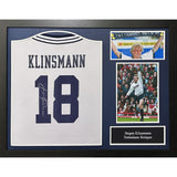 Tottenham Hotspur FC 1994 Klinsmann Signed Shirt (Framed) - Signed Memorabilia at Gift Moments