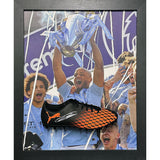 Vincent Kompany Signed Framed Boot - Manchester City FC - Signed Memorabilia at Gift Moments