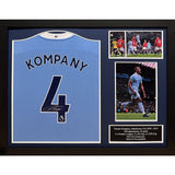 Manchester City FC Kompany Signed Shirt (Framed) - Signed Memorabilia at Gift Moments