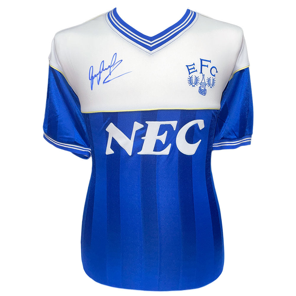 Everton FC 1986 Lineker Signed Shirt - Signed Memorabilia at Gift Moments