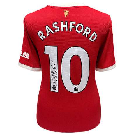 Manchester United FC Rashford Signed Shirt - Signed Memorabilia at Gift Moments