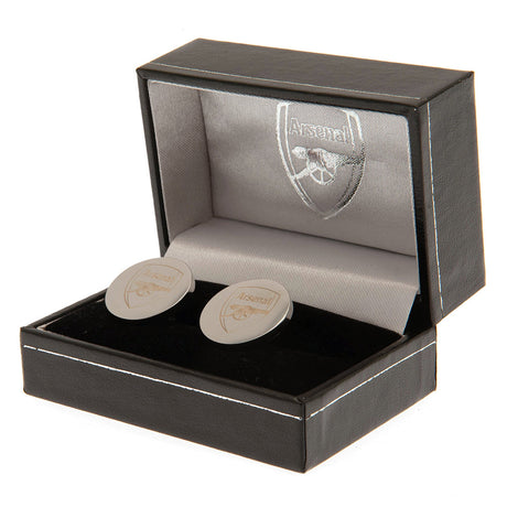 Arsenal FC Stainless Steel Round Cufflinks - Cufflinks & Tie Slides at Gift Moments