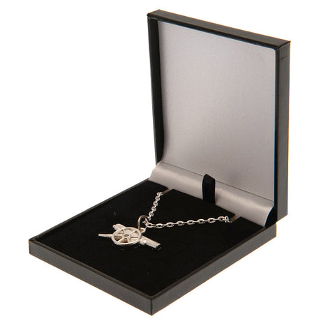 Arsenal FC Silver Plated Boxed Pendant GN - Necklaces at Gift Moments