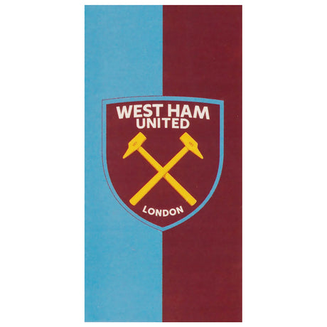 West Ham United FC Towel - Cotton Velour Beach Towel - Towels at Gift Moments