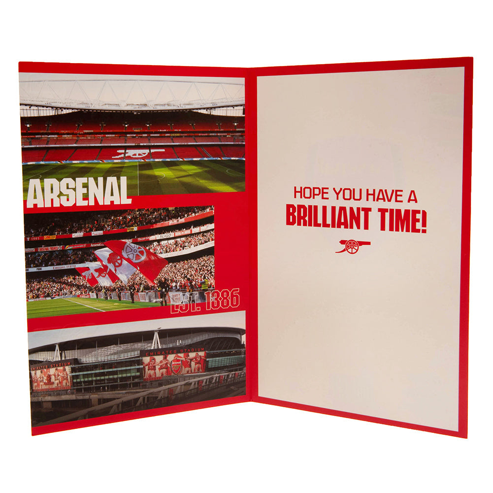 Arsenal FC Birthday Card With Stickers - Greeting Cards at Gift Moments