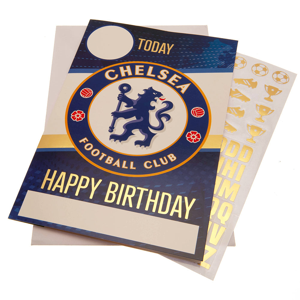 Chelsea FC Birthday Card With Stickers - Greeting Cards at Gift Moments