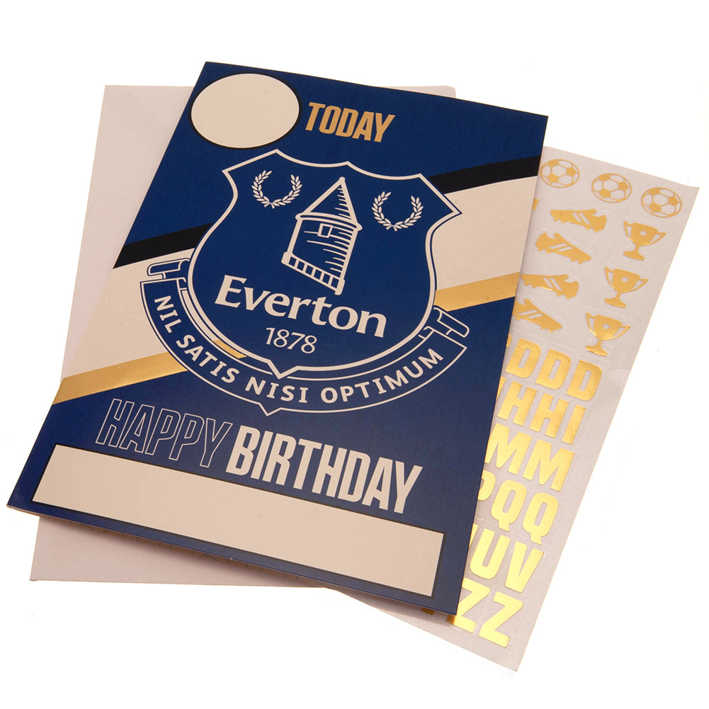 Everton FC Birthday Card With Stickers - Greeting Cards at Gift Moments