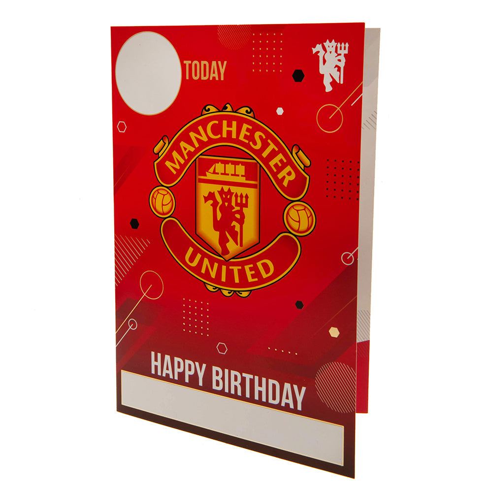 Manchester United FC Birthday Card With Stickers - Greeting Cards at Gift Moments