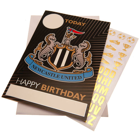 Newcastle United FC Birthday Card With Stickers - Greeting Cards at Gift Moments