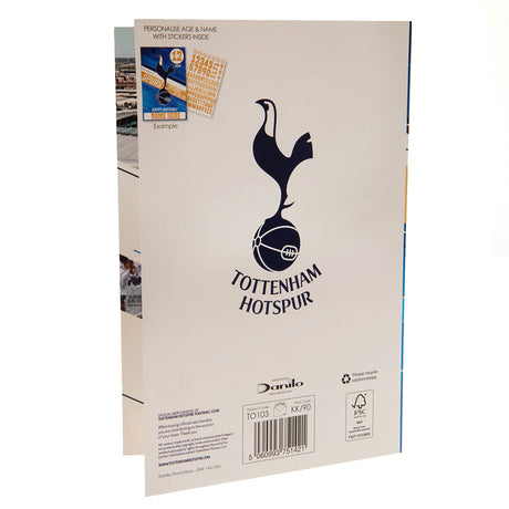 Tottenham Hotspur FC Birthday Card With Stickers - Greeting Cards at Gift Moments