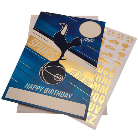 Tottenham Hotspur FC Birthday Card With Stickers - Greeting Cards at Gift Moments