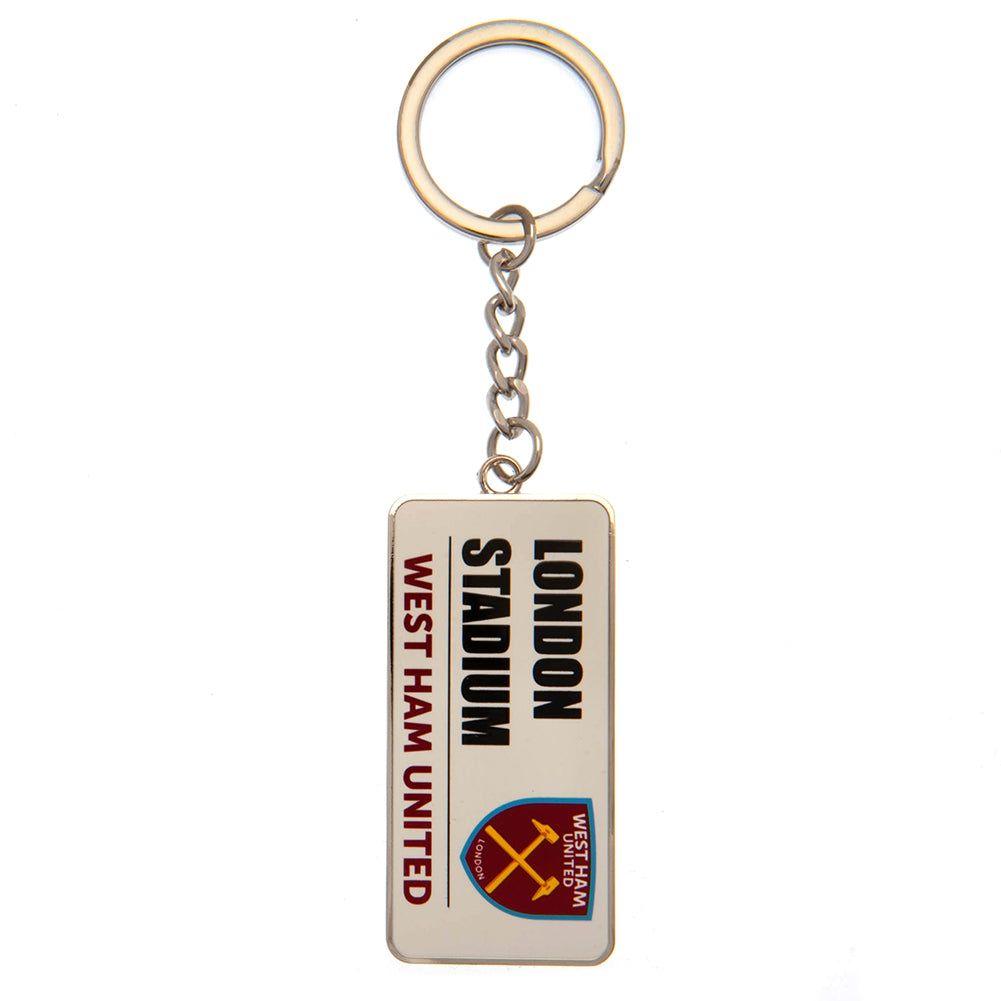 West Ham United FC Street Sign Keyring - Keyrings at Gift Moments