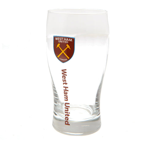 West Ham United FC Tulip Pint Glass - Glassware at Gift Moments