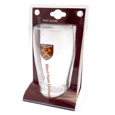 West Ham United FC Tulip Pint Glass - Glassware at Gift Moments